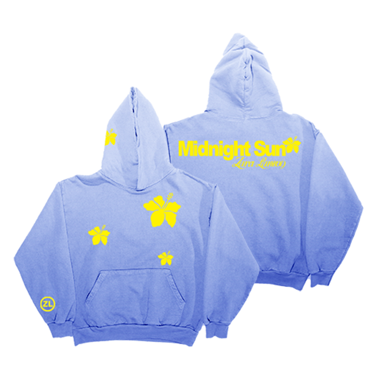 Midnight Sun Gradient Flower Hoodie